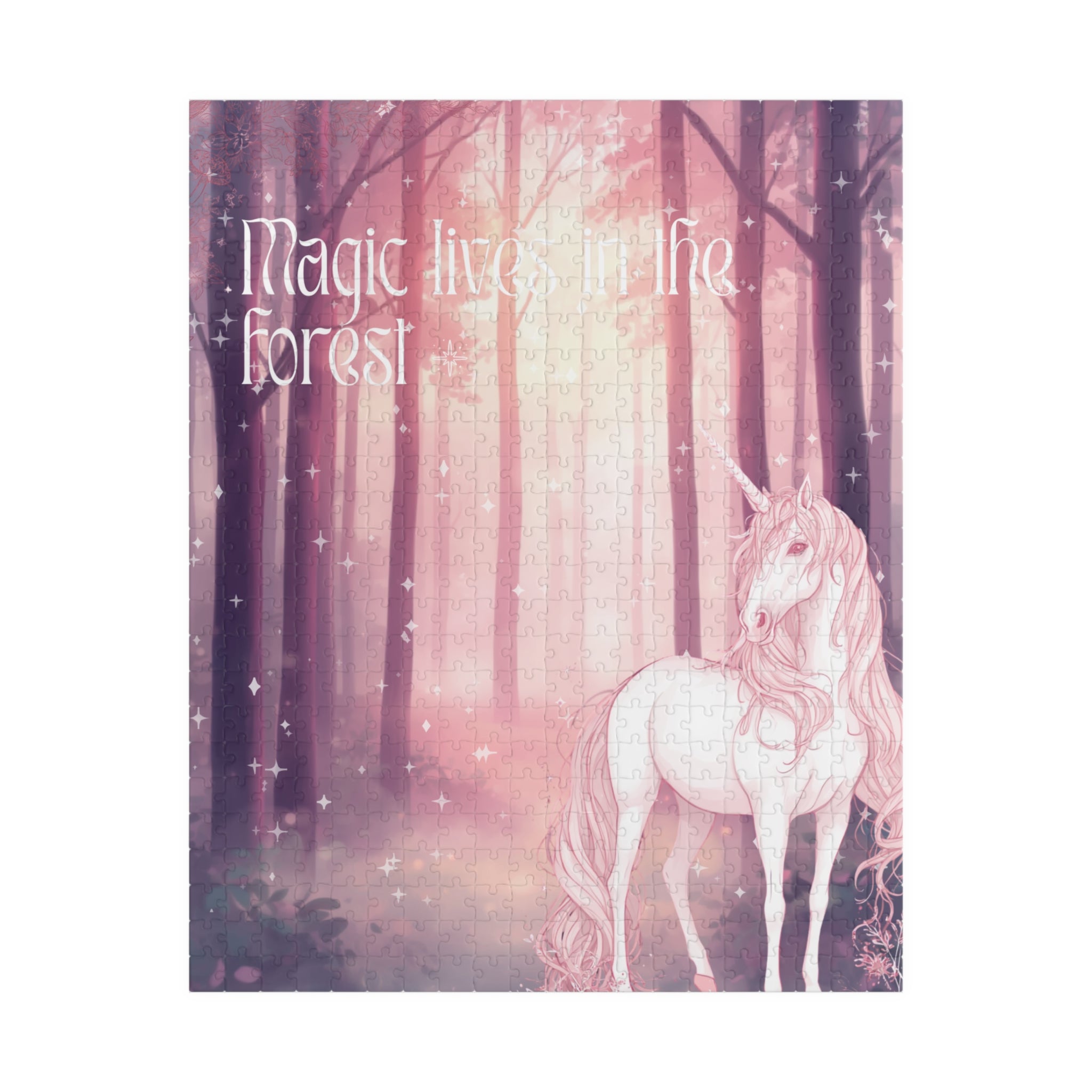 Unicorn Forest Puzzle 520-Piece | Magic Lives in the Forest Jigsaw