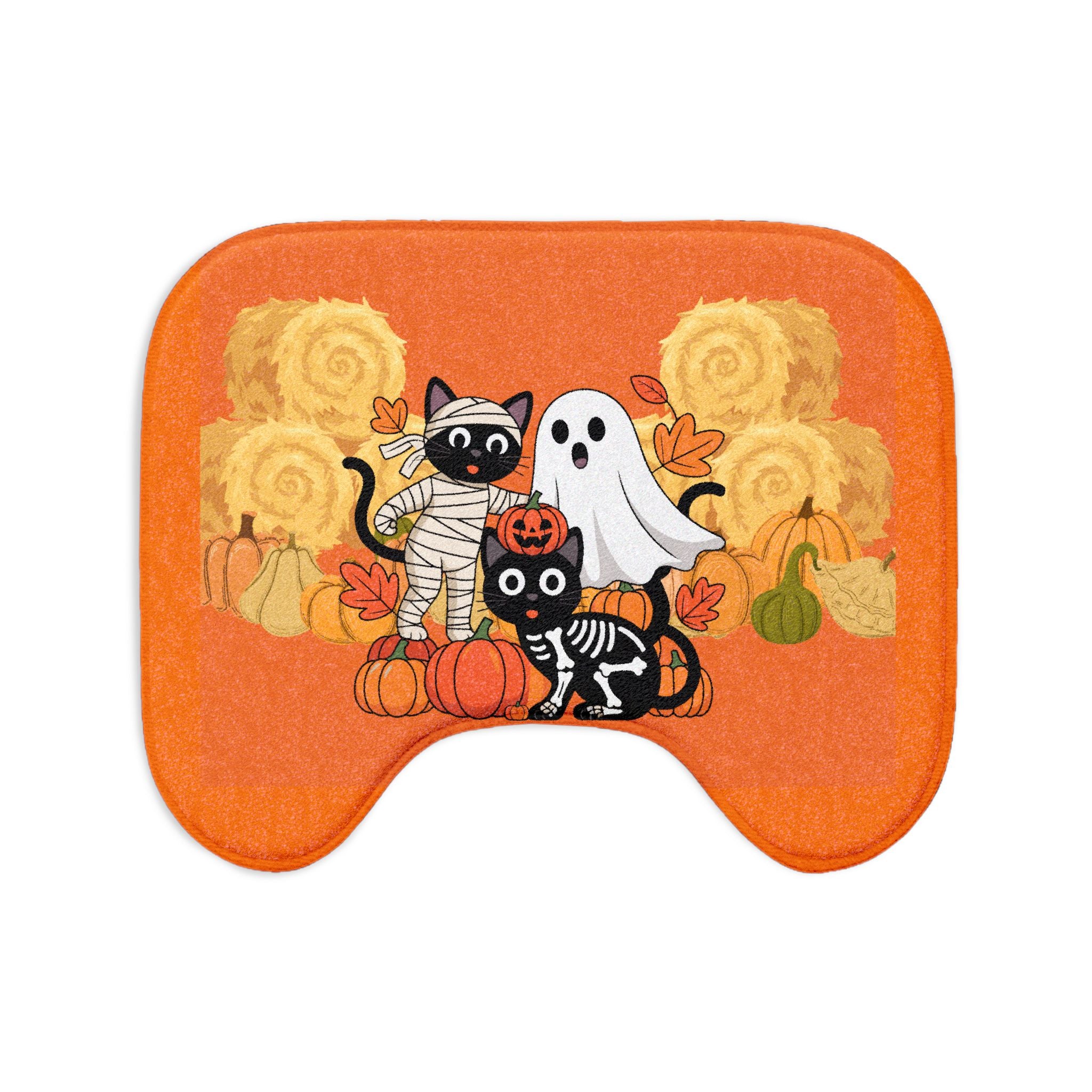 Halloween Kittens and Ghost Bath Mat
