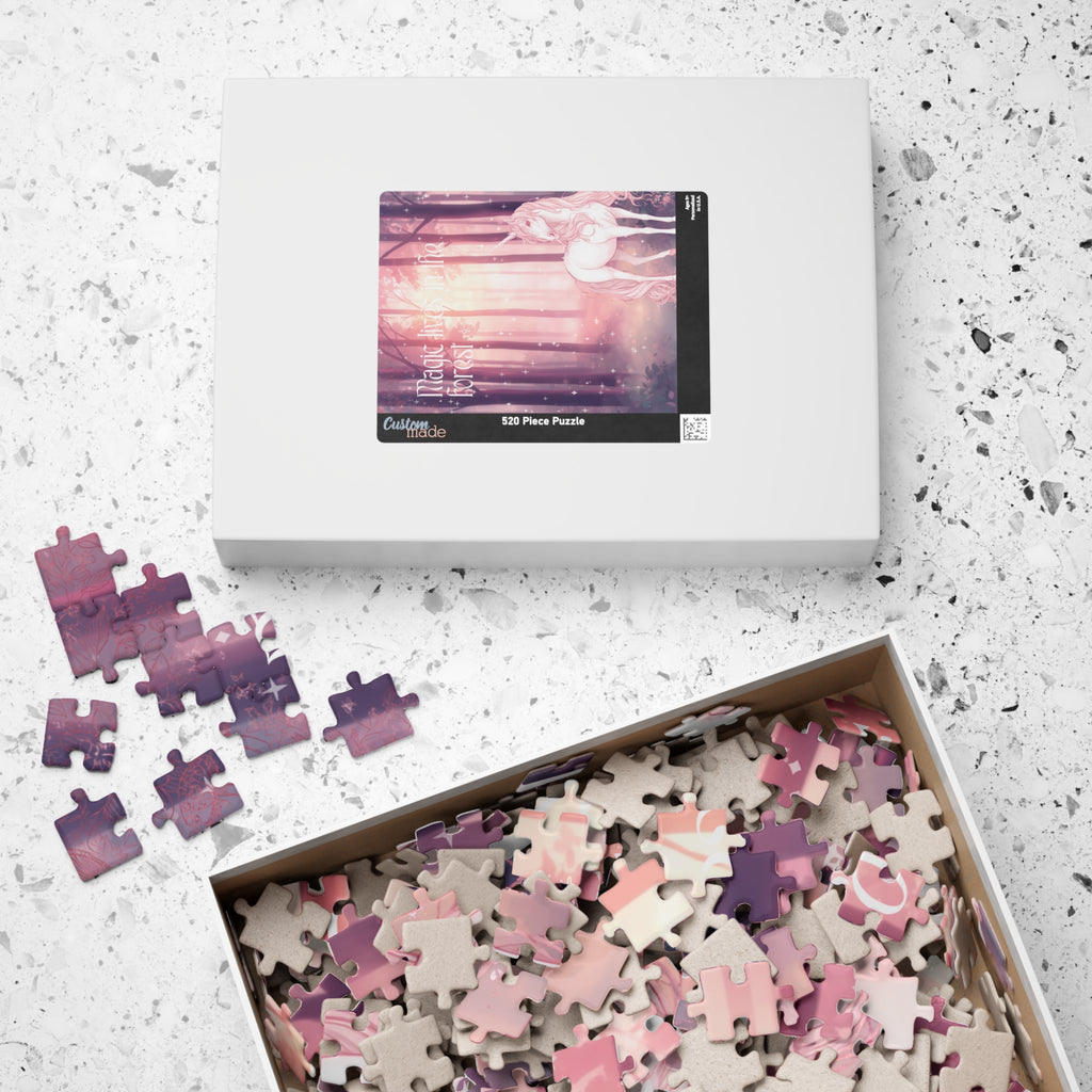 Unicorn Forest Puzzle 520-Piece | Magic Lives in the Forest Jigsaw