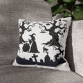 Halloween Witch Decorative Pillowcase, Spooky Home Decor, Fall Cushion Cover, Halloween Party, Witch Themed Gift