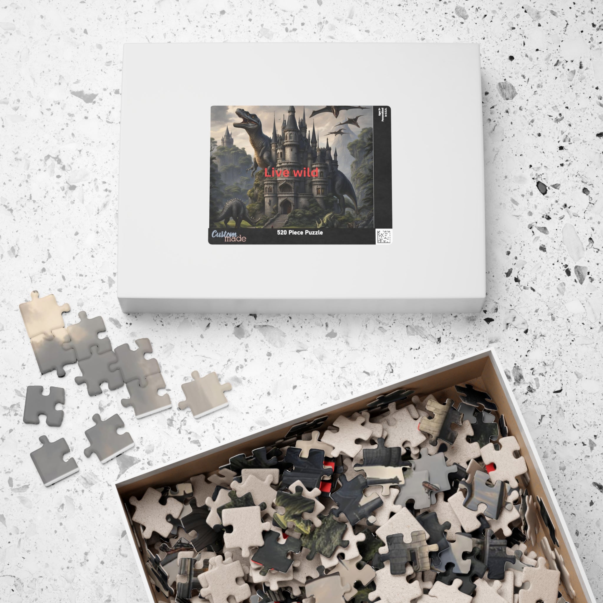 Dinosaur Castle Puzzle - Explore Adventure & Imagination, 'Live Wild' Theme