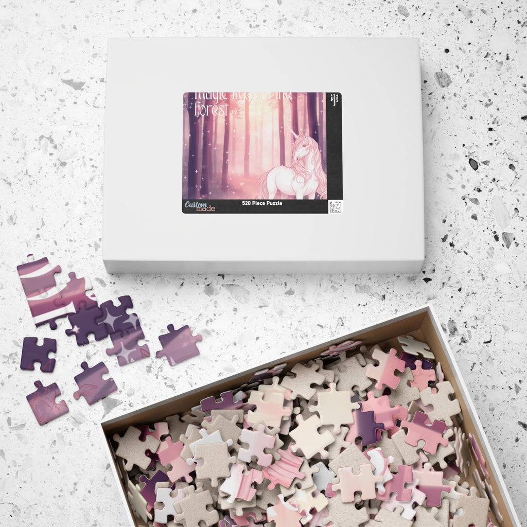 Unicorn Forest Puzzle 520-Piece | Magic Lives in the Forest Jigsaw