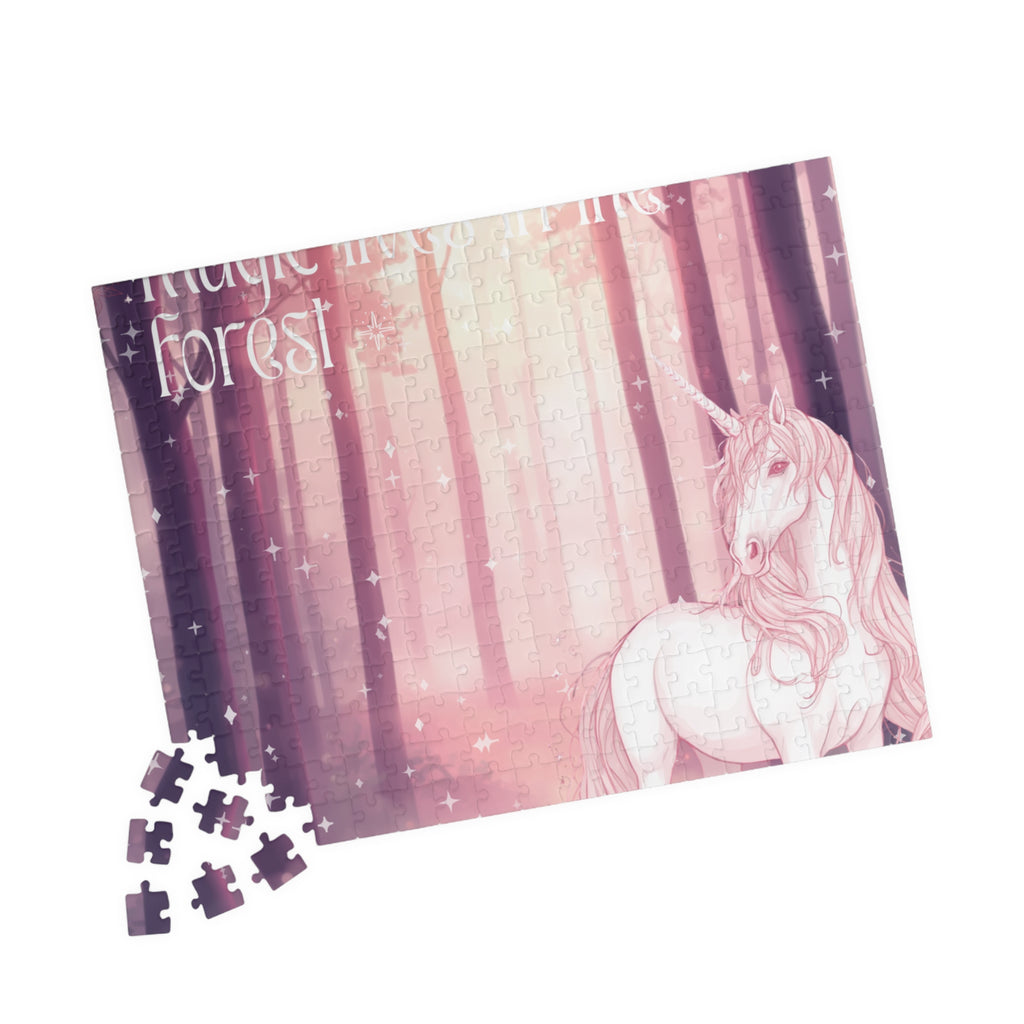 Unicorn Forest Puzzle 520-Piece | Magic Lives in the Forest Jigsaw