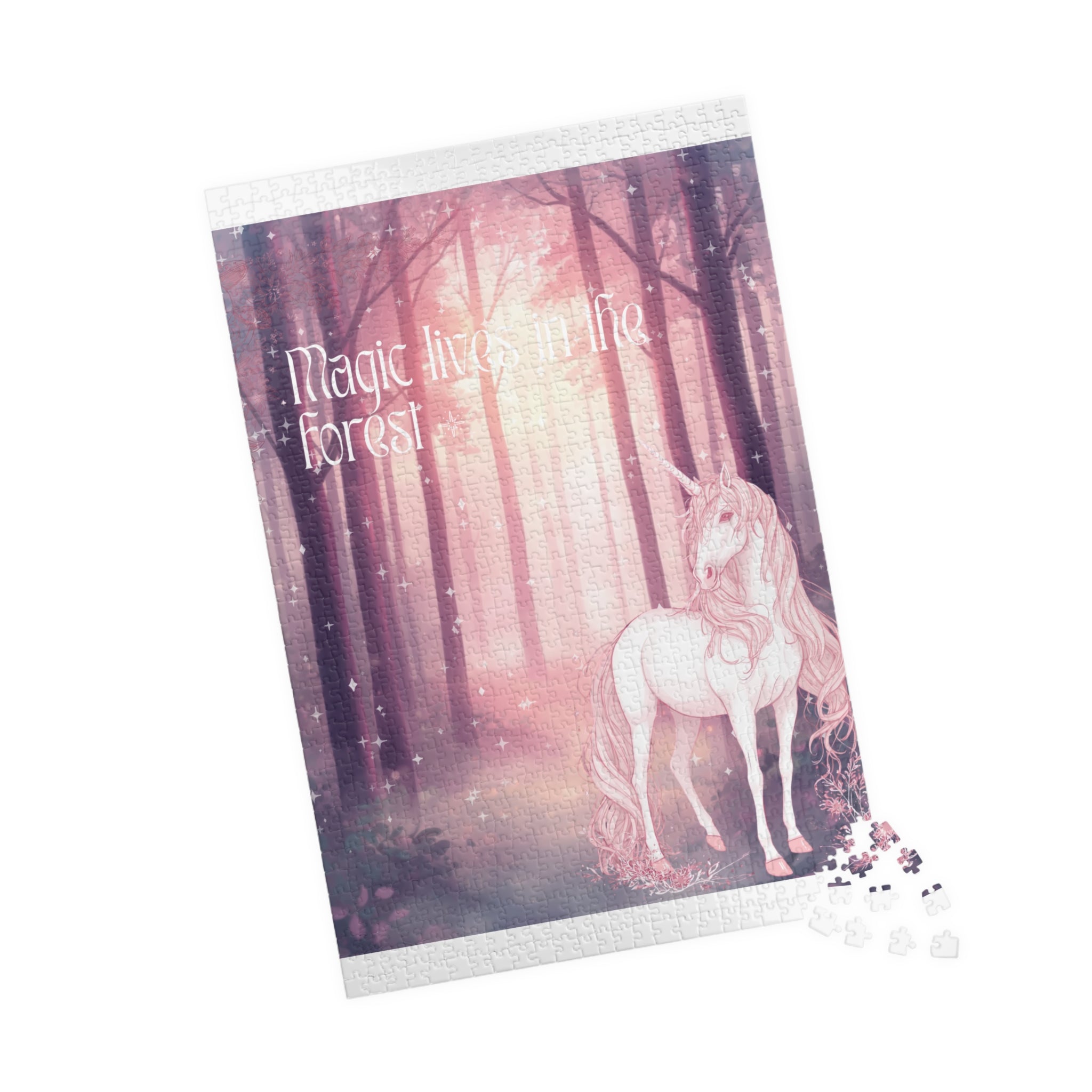 Unicorn Forest Puzzle 520-Piece | Magic Lives in the Forest Jigsaw
