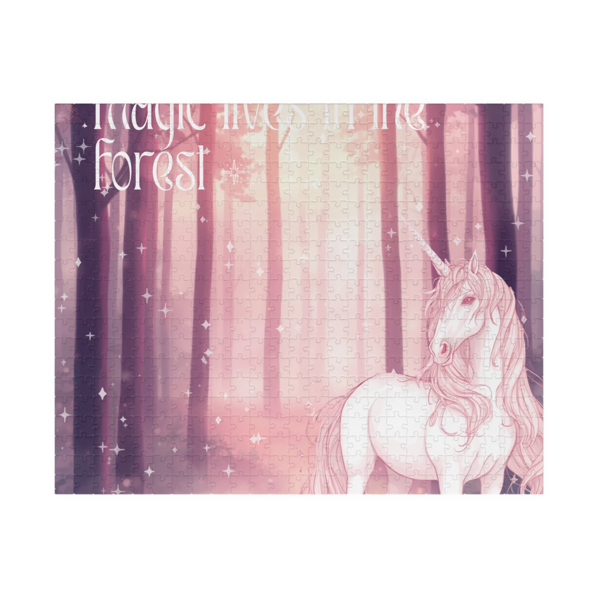 Unicorn Forest Puzzle 520-Piece | Magic Lives in the Forest Jigsaw