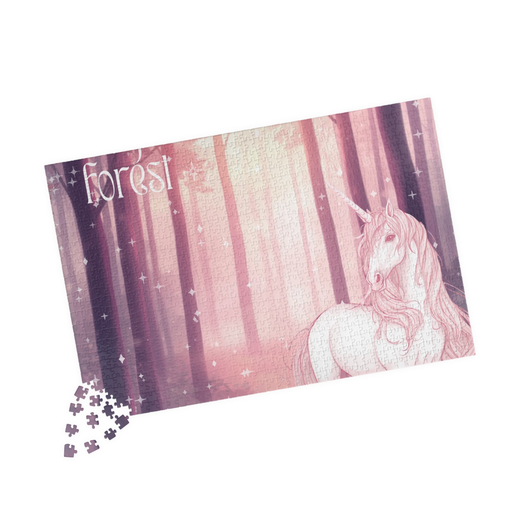 Unicorn Forest Puzzle 520-Piece | Magic Lives in the Forest Jigsaw