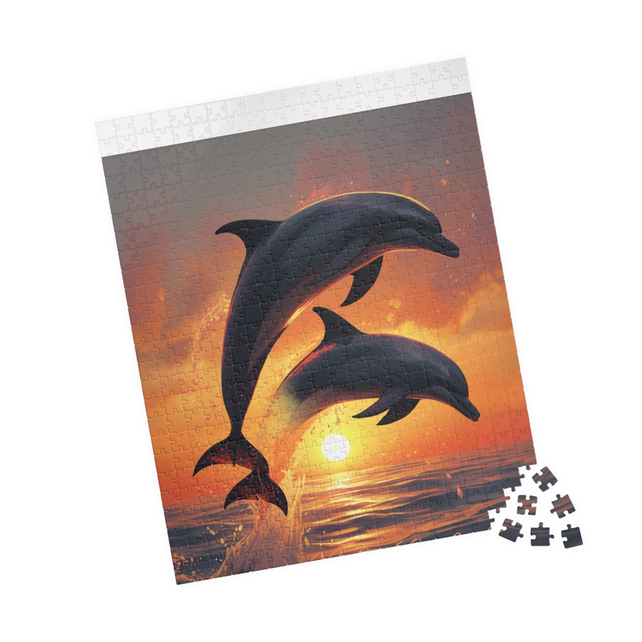 Dolphins at Sunset Puzzle