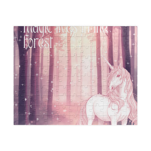 Unicorn Forest Puzzle 520-Piece | Magic Lives in the Forest Jigsaw