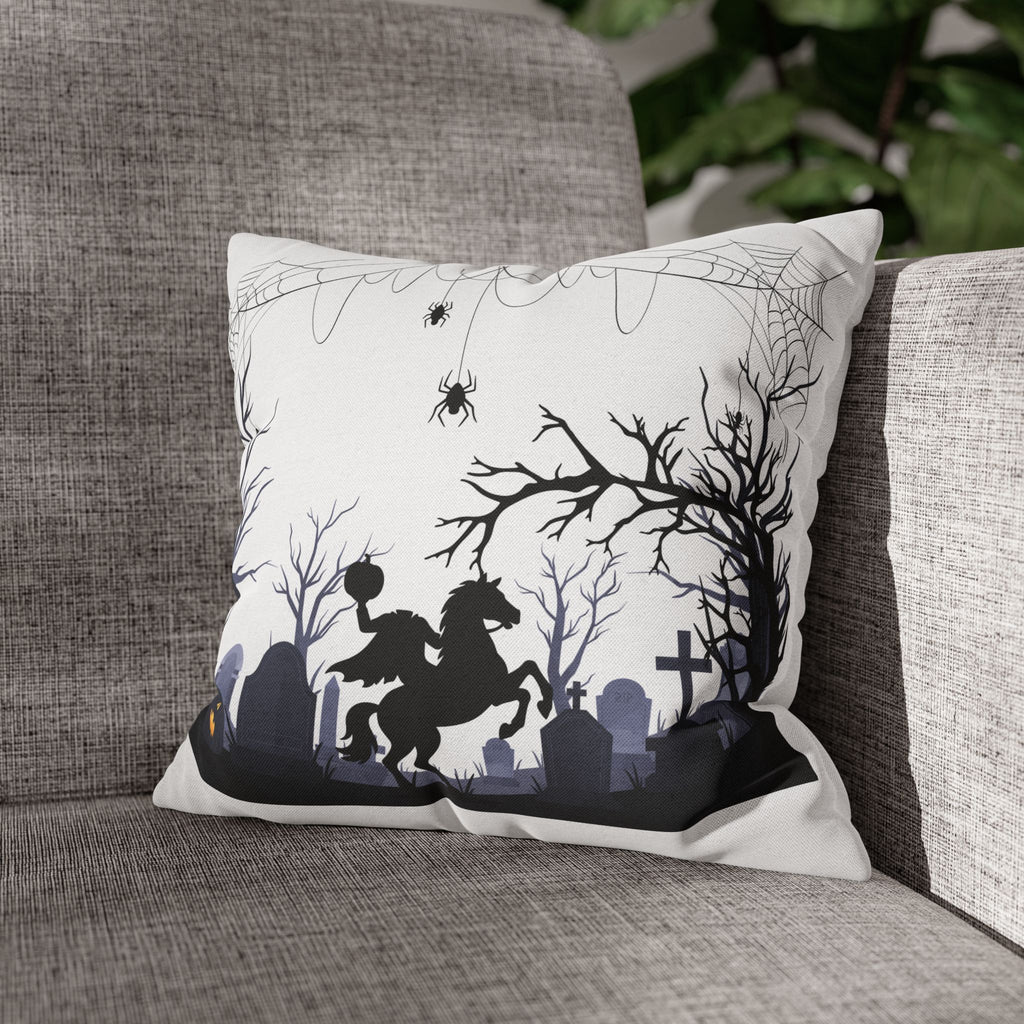 Halloween Decorative Pillowcase, Spooky Home Decor, Ghostly Atmosphere, Fall Accent Cushion, Gothic Pillow Cover