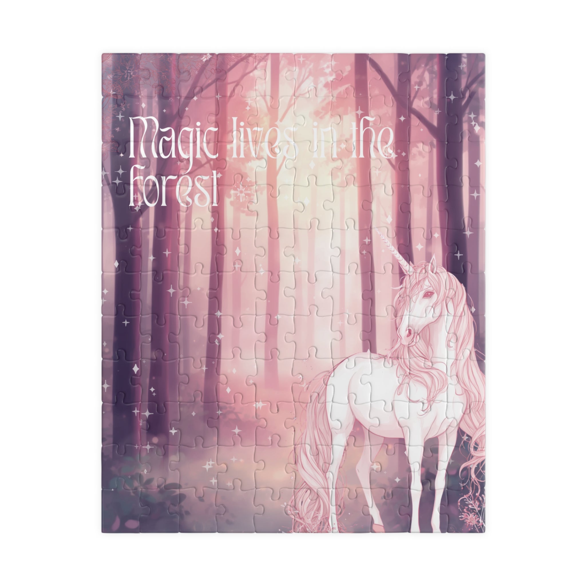 Unicorn Forest Puzzle 520-Piece | Magic Lives in the Forest Jigsaw