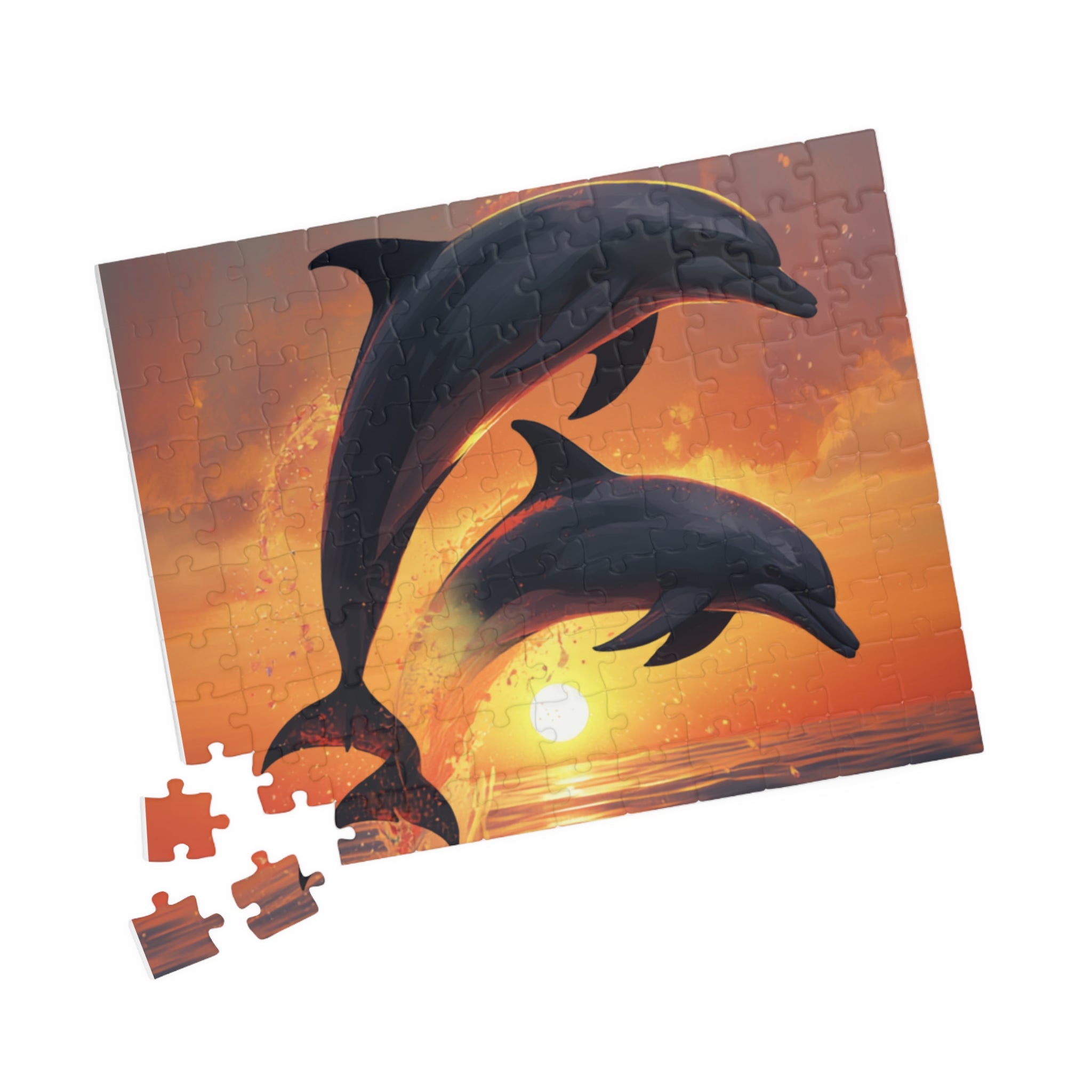 Dolphins at Sunset Puzzle