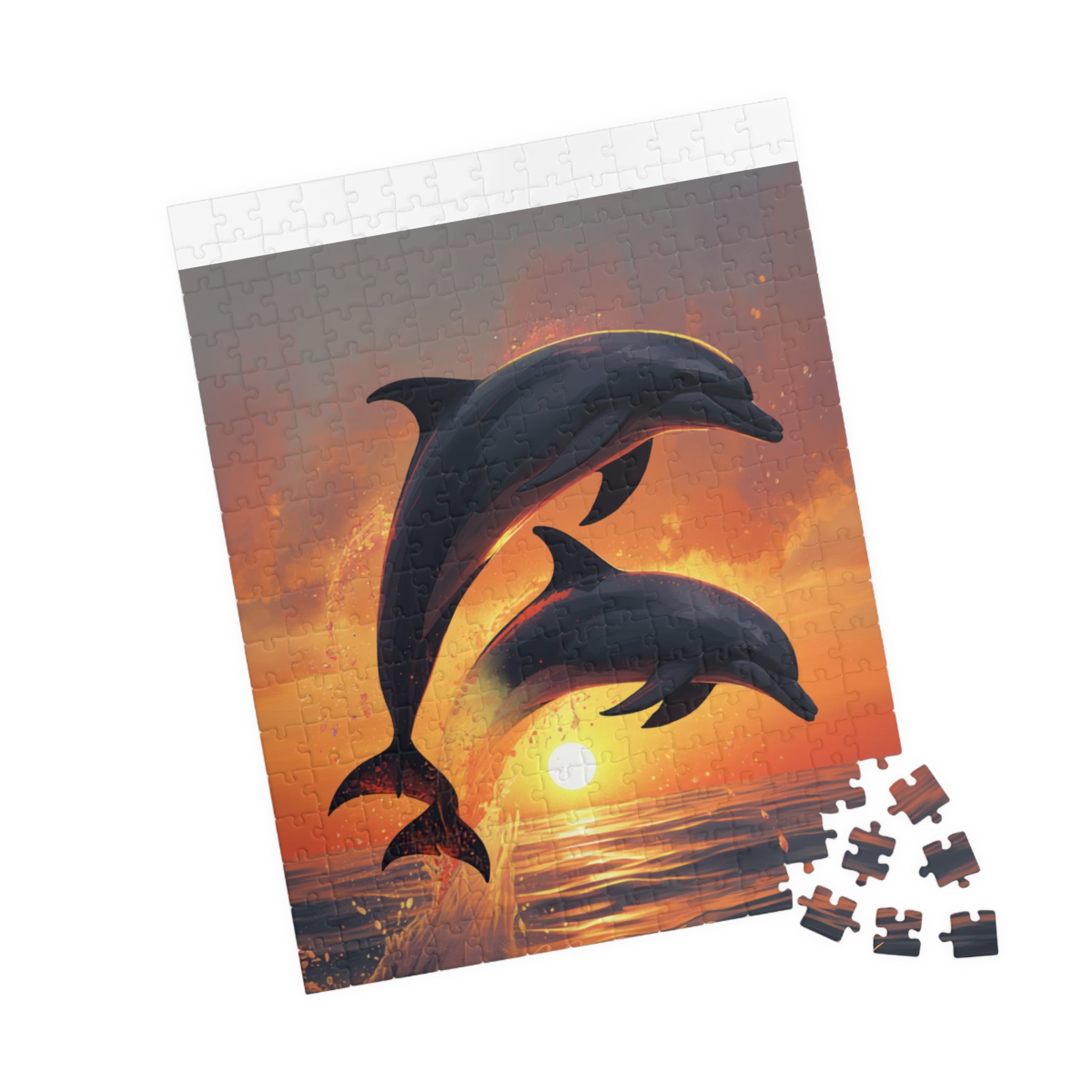 Dolphins at Sunset Puzzle