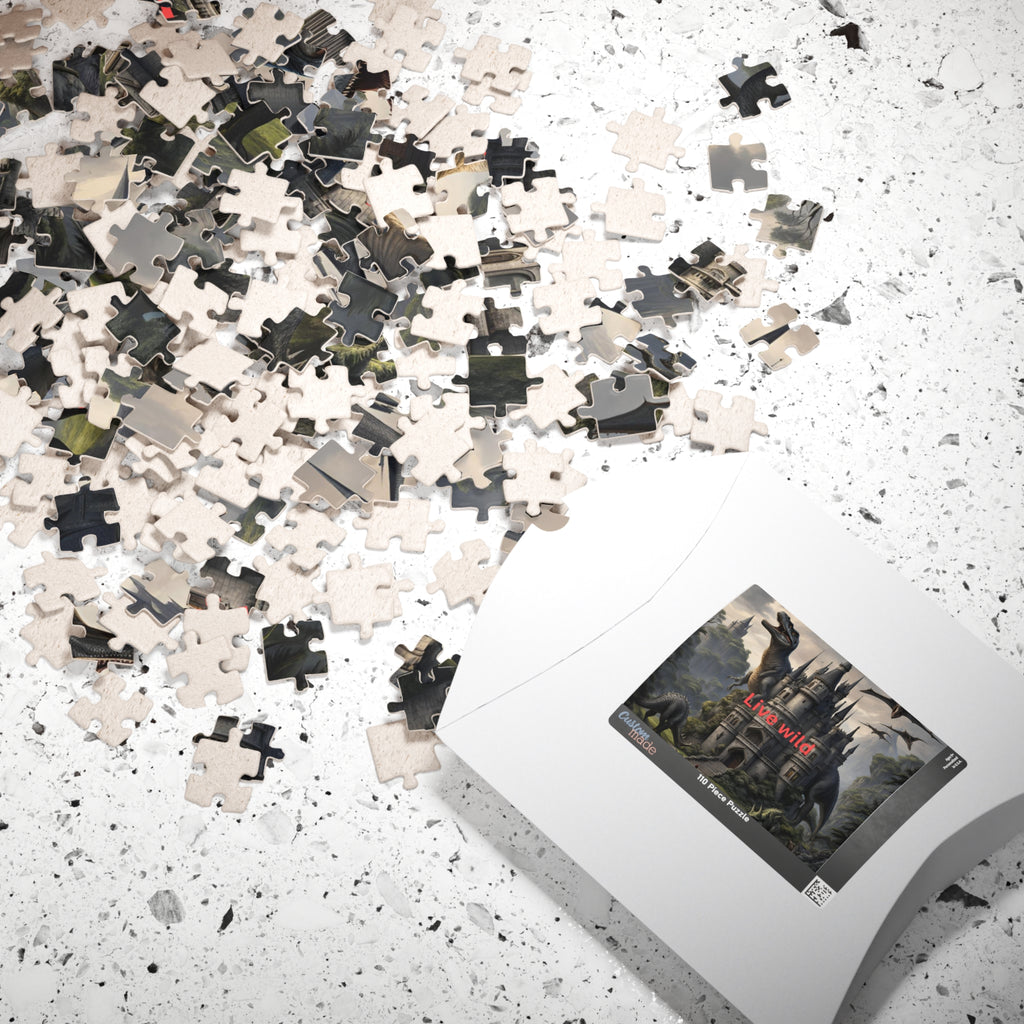 Dinosaur Castle Puzzle - Explore Adventure & Imagination, 'Live Wild' Theme