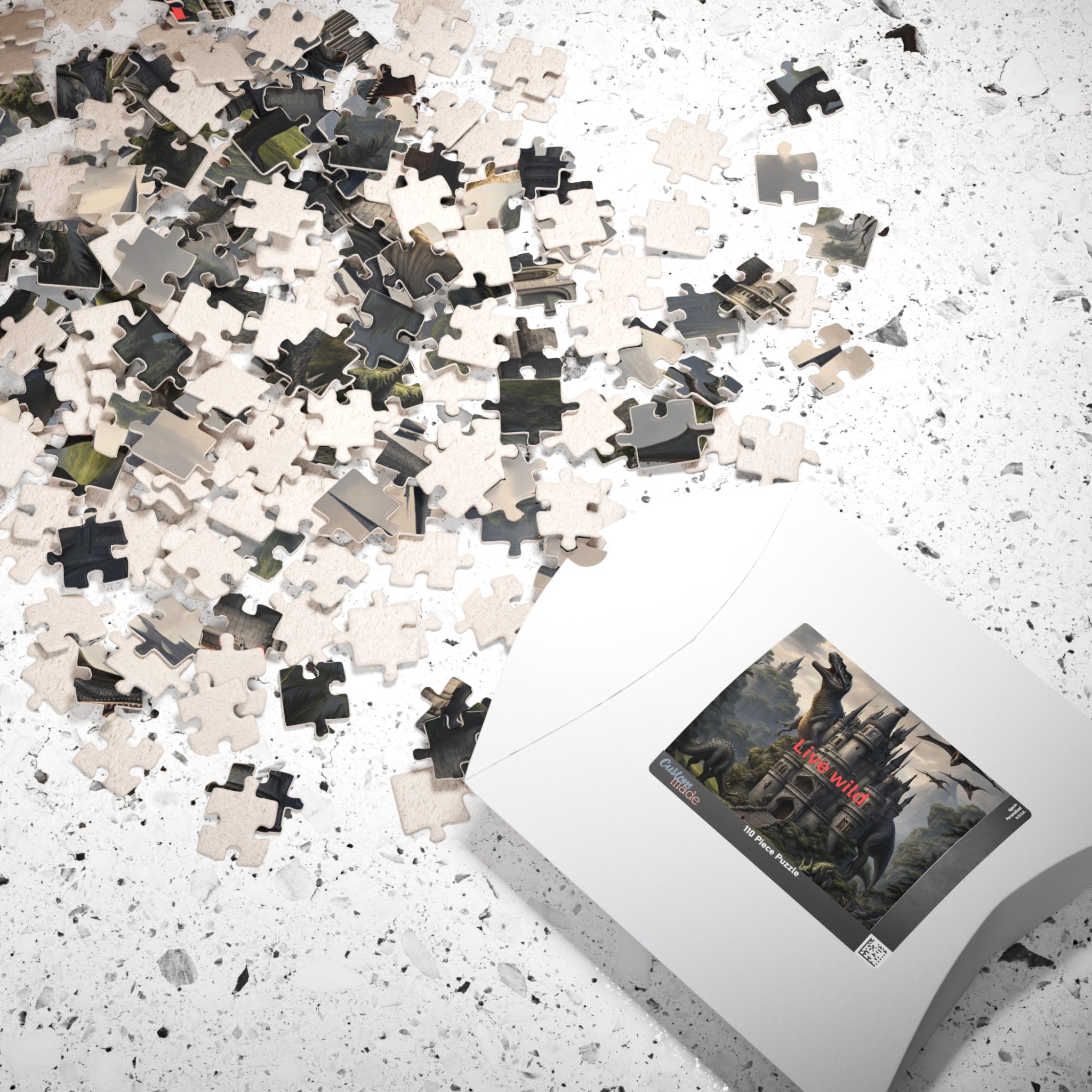 Dinosaur Castle Puzzle - Explore Adventure & Imagination, 'Live Wild' Theme