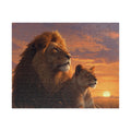 Lions in the Savanna sunset puzzle