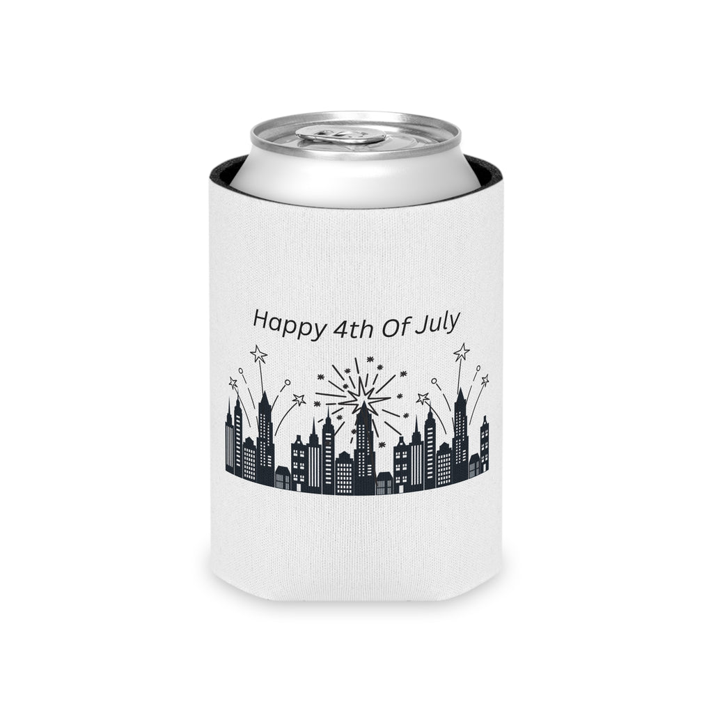 Happy 4th of July City Skyline Can Cooler | Fireworks, Patriotic