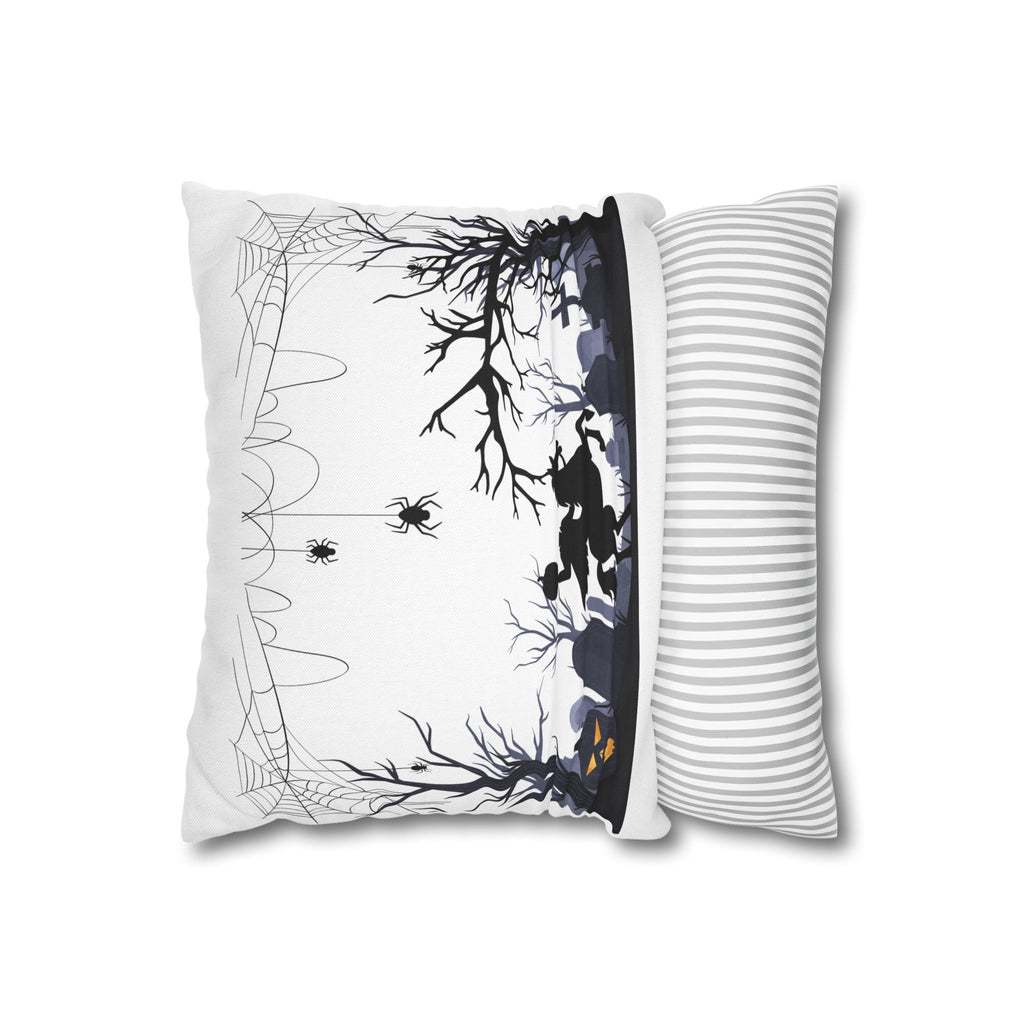 Halloween Decorative Pillowcase, Spooky Home Decor, Ghostly Atmosphere, Fall Accent Cushion, Gothic Pillow Cover