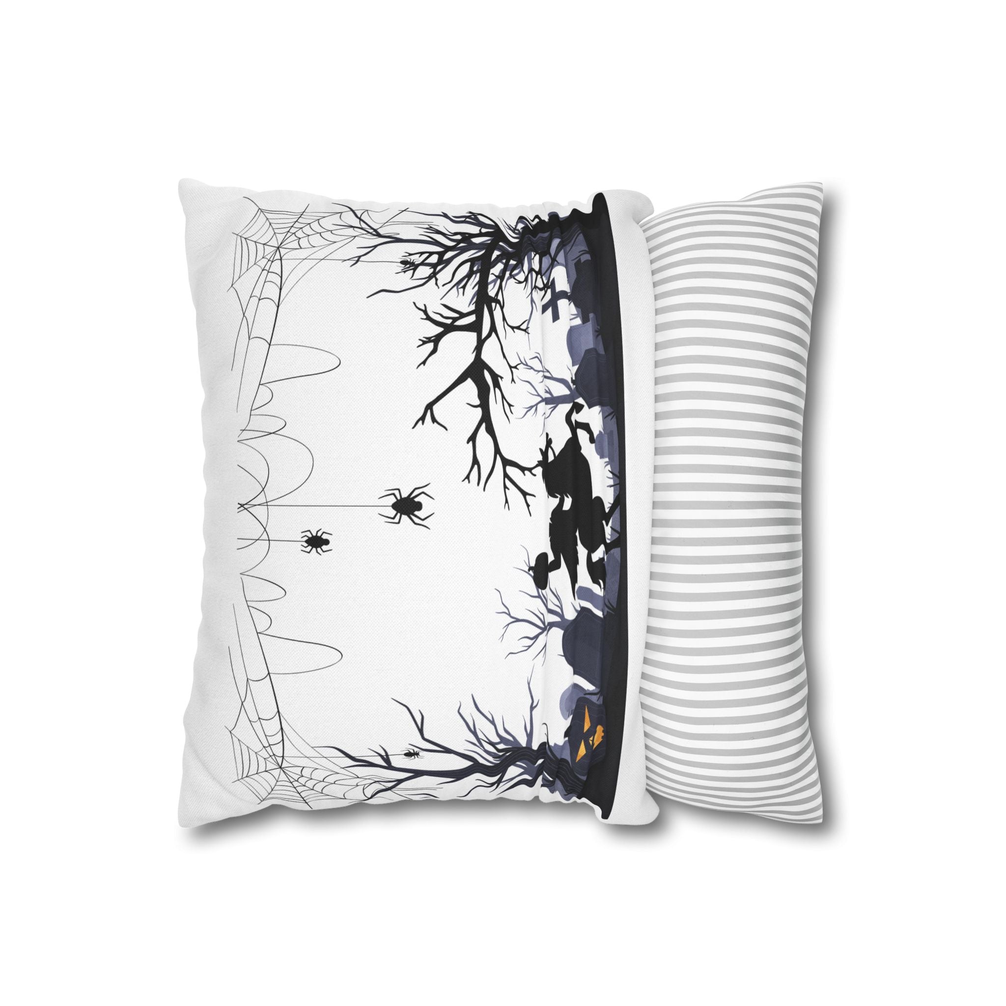 Halloween Decorative Pillowcase, Spooky Home Decor, Ghostly Atmosphere, Fall Accent Cushion, Gothic Pillow Cover