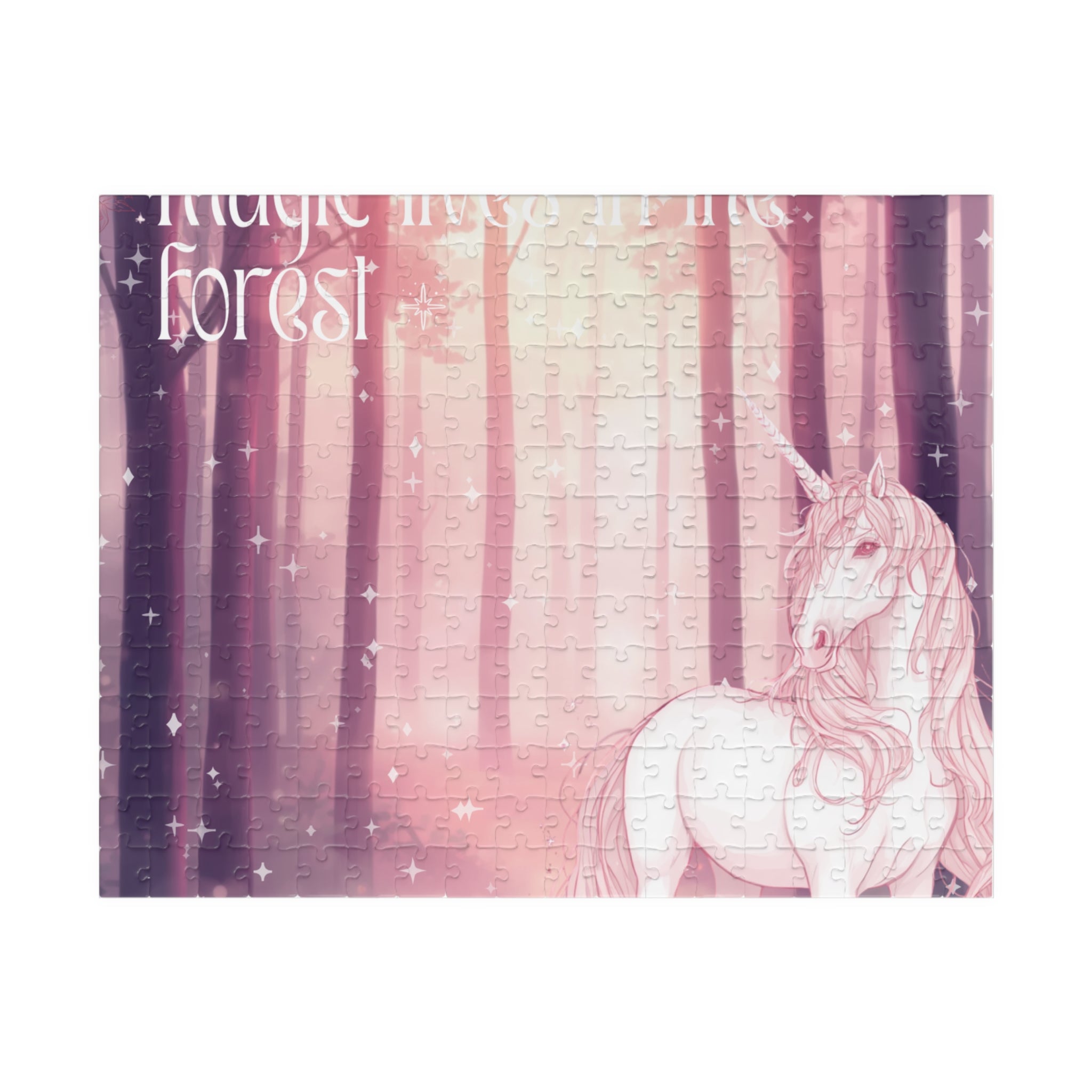 Unicorn Forest Puzzle 520-Piece | Magic Lives in the Forest Jigsaw