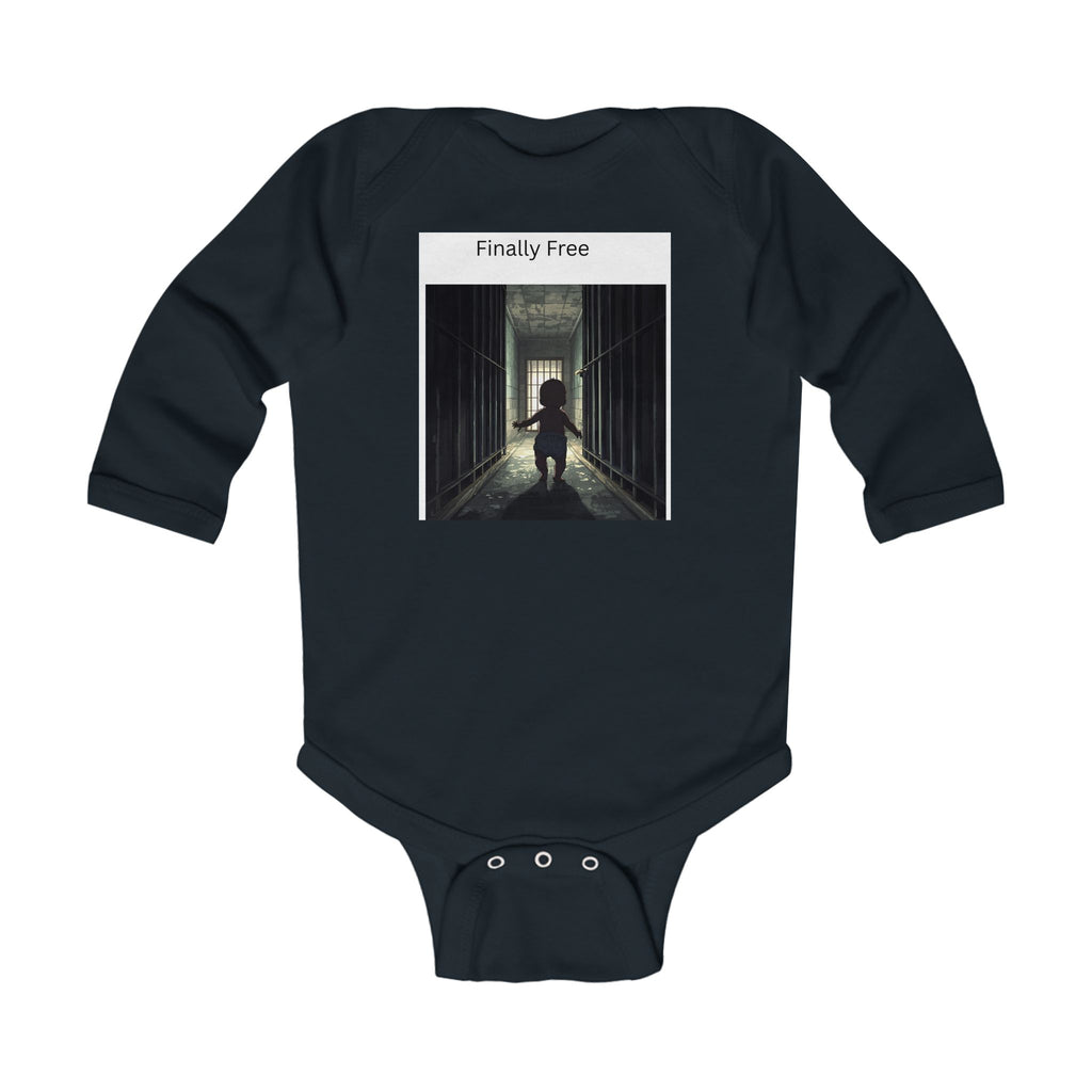 Finally Free Infant Long Sleeve Bodysuit, Baby Shower Gift, Newborn Outfit, Toddler Apparel, Unisex Baby Clothes