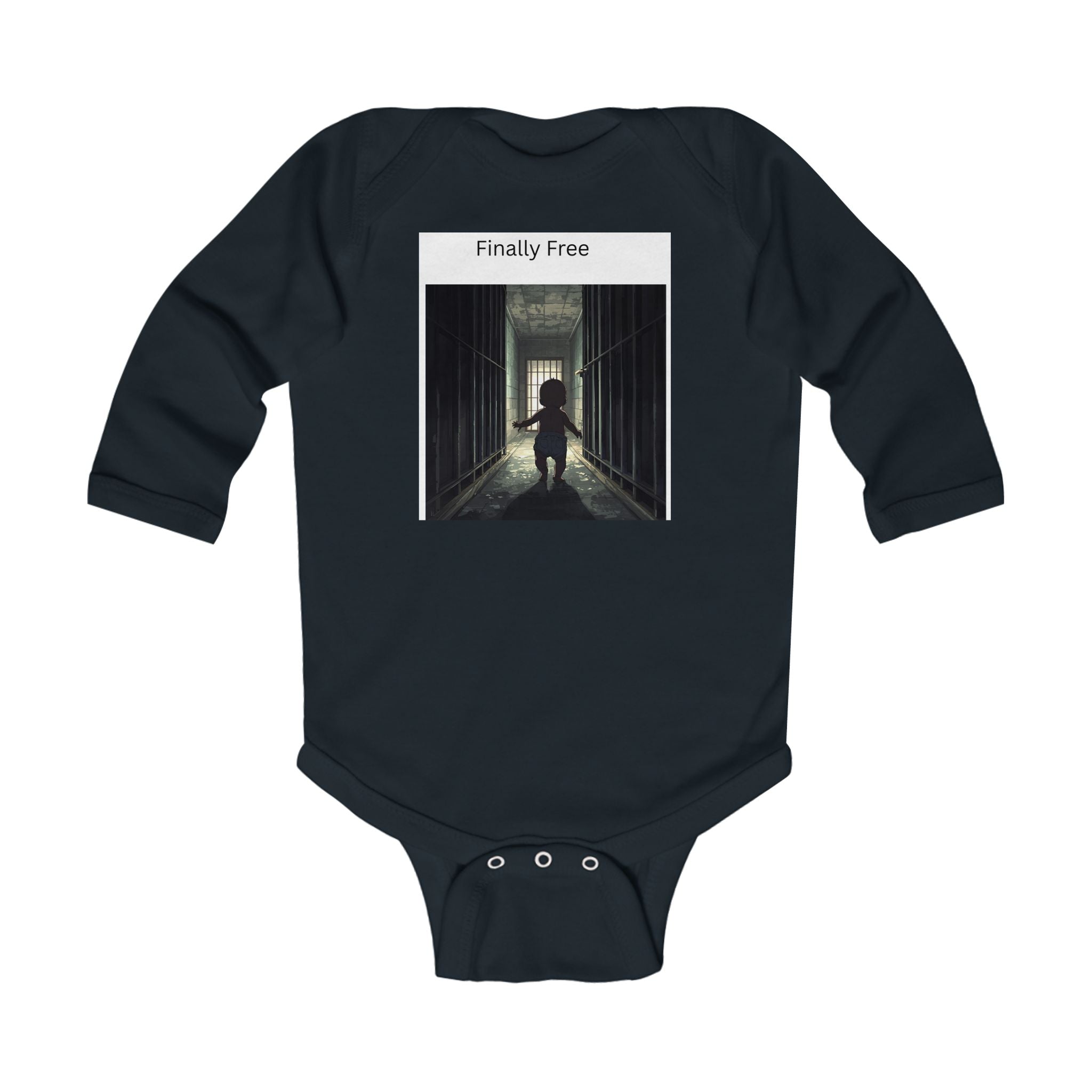 Finally Free Infant Long Sleeve Bodysuit, Baby Shower Gift, Newborn Outfit, Toddler Apparel, Unisex Baby Clothes
