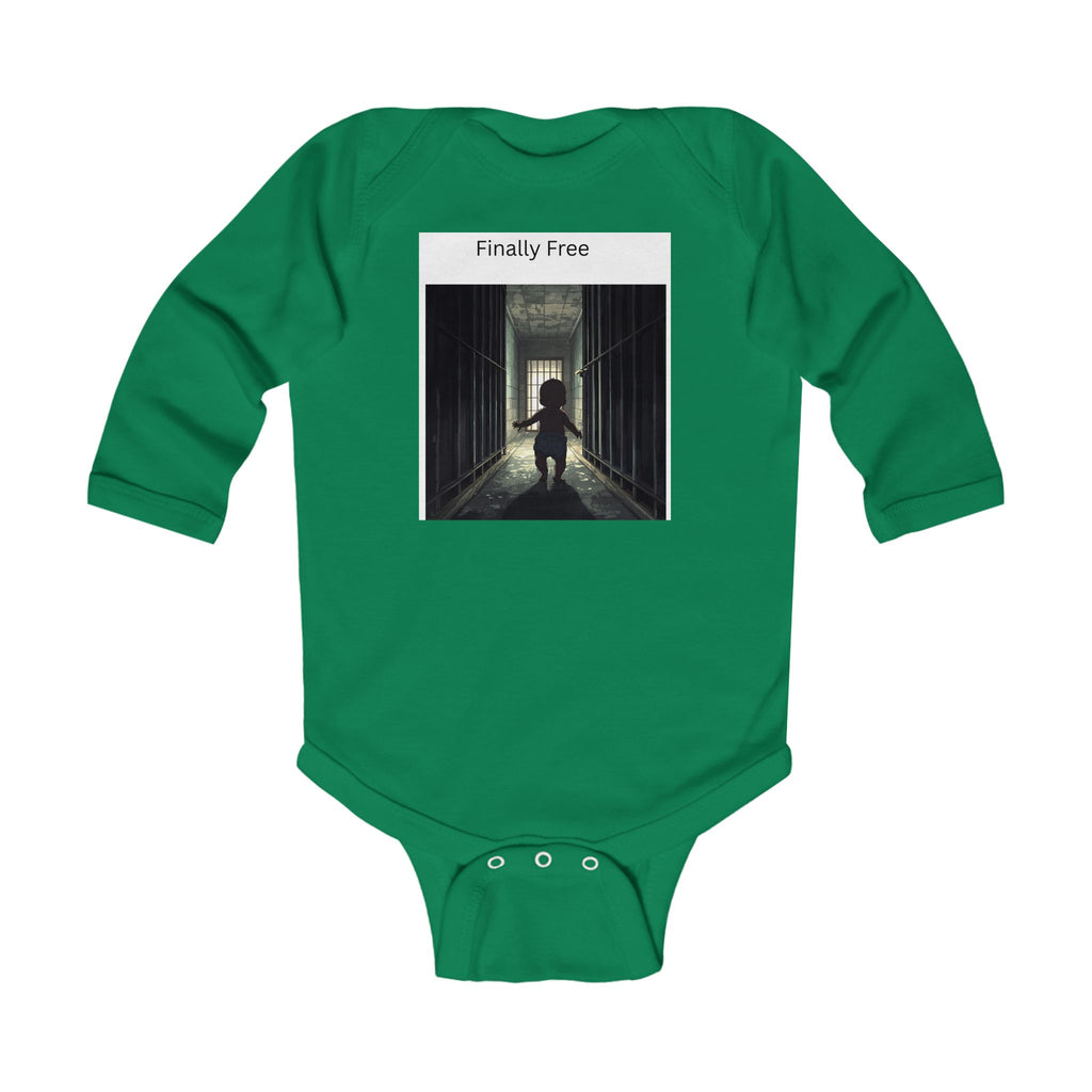 Finally Free Infant Long Sleeve Bodysuit, Baby Shower Gift, Newborn Outfit, Toddler Apparel, Unisex Baby Clothes