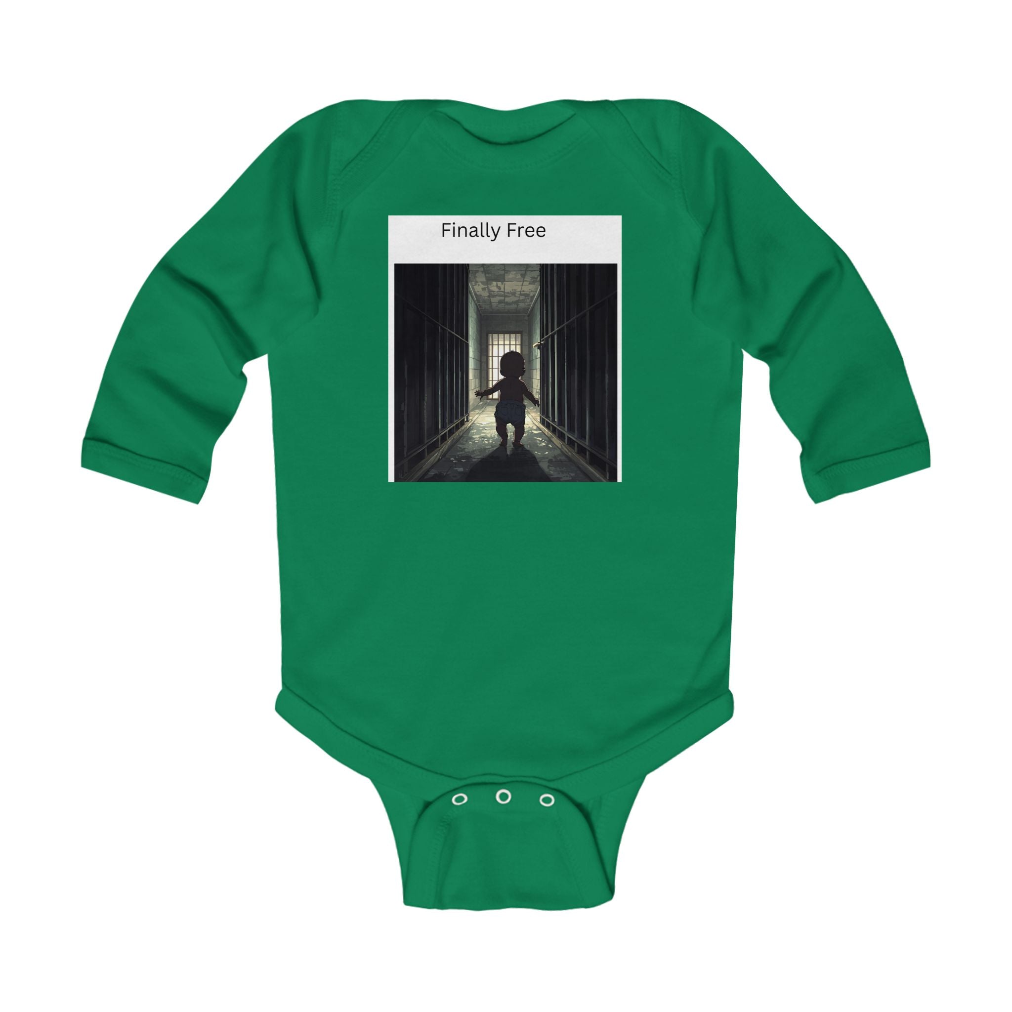 Finally Free Infant Long Sleeve Bodysuit, Baby Shower Gift, Newborn Outfit, Toddler Apparel, Unisex Baby Clothes