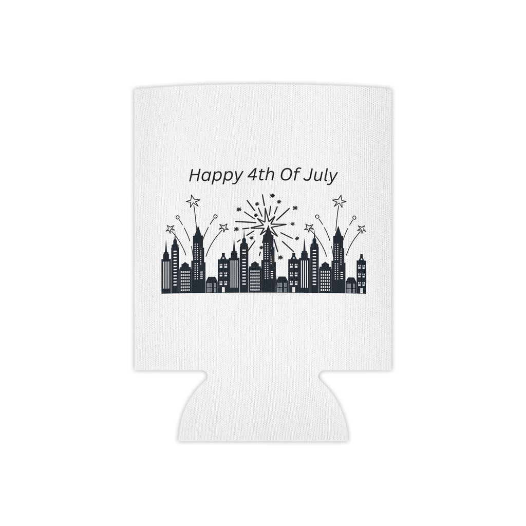 Happy 4th of July City Skyline Can Cooler | Fireworks, Patriotic