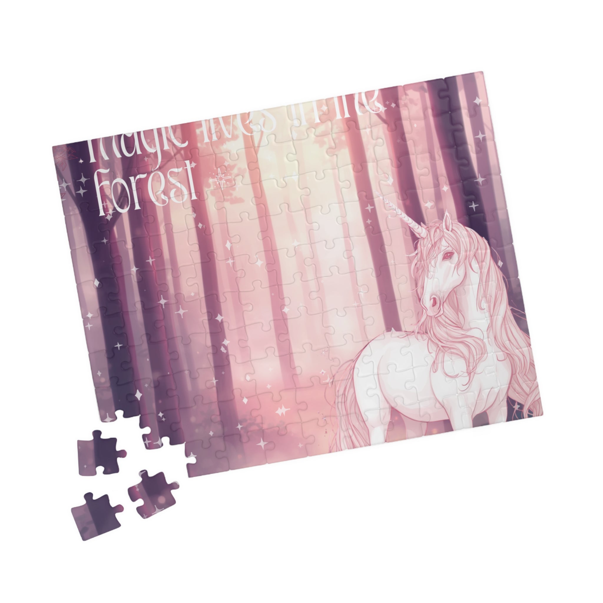 Unicorn Forest Puzzle 520-Piece | Magic Lives in the Forest Jigsaw