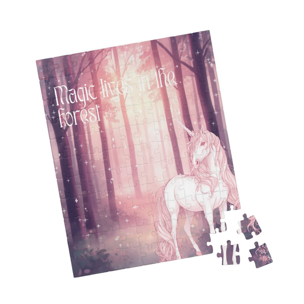 Unicorn Forest Puzzle 520-Piece | Magic Lives in the Forest Jigsaw