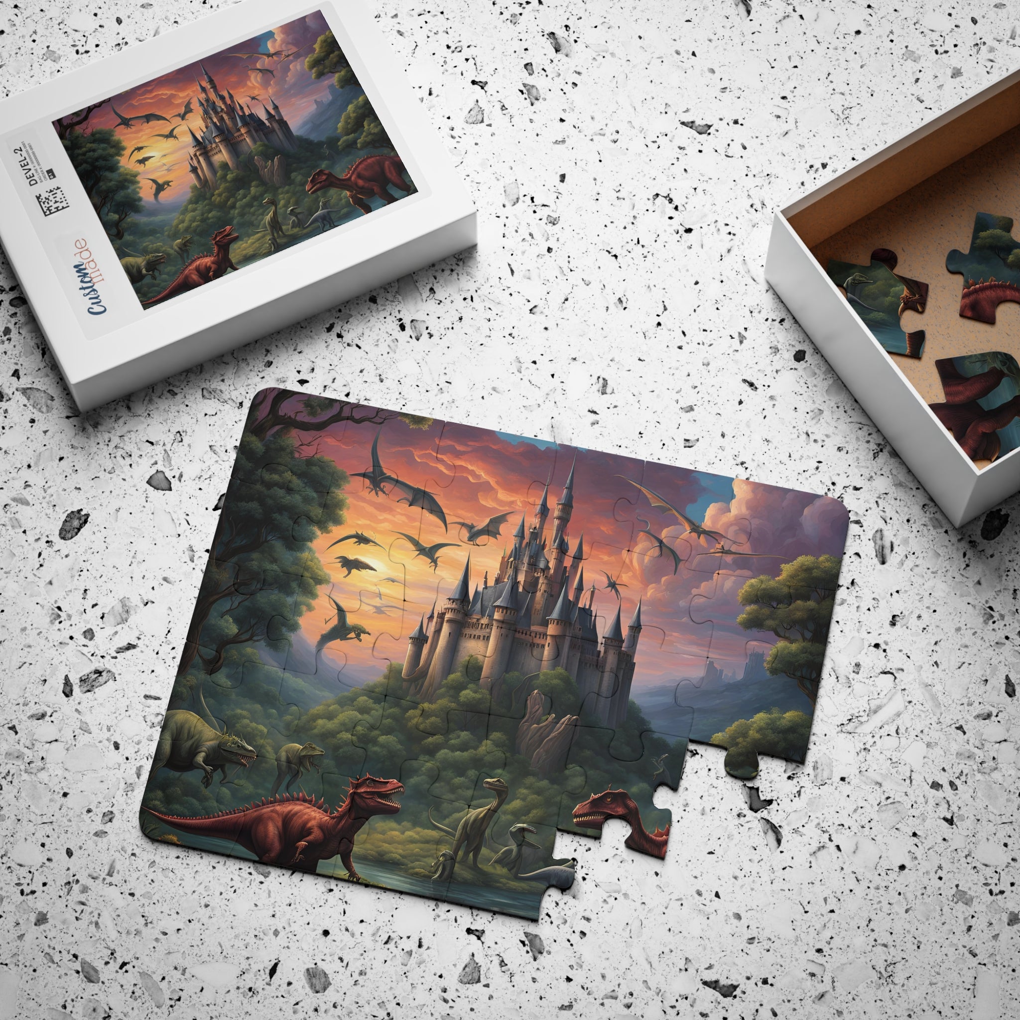 Dinosaur Castle Kids' Puzzle, 30-Piece Fun, Educational Playtime