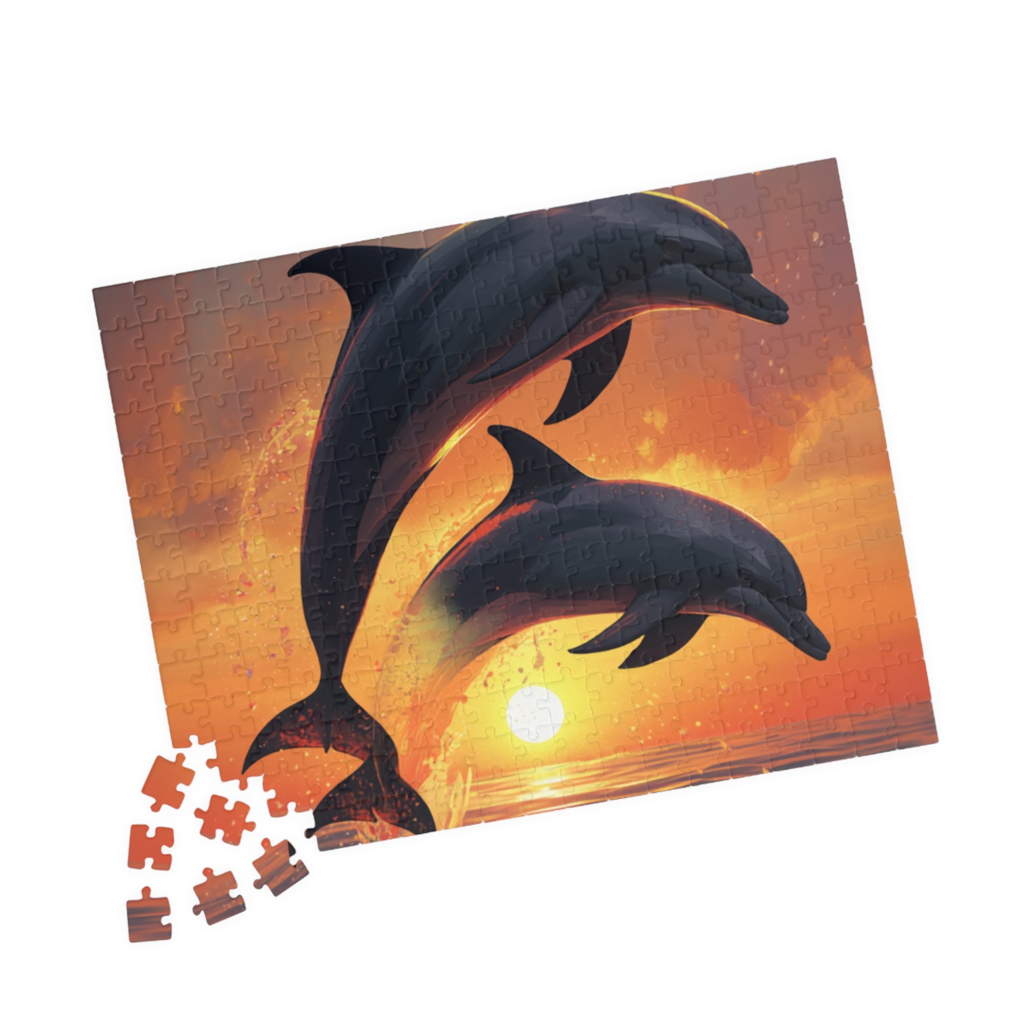 Dolphins at Sunset Puzzle